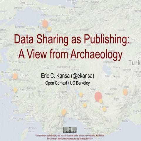 Data Sharing as Publication: A View from Archaeology