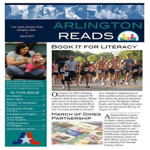 Arlington Reads Newsletter - March 2011