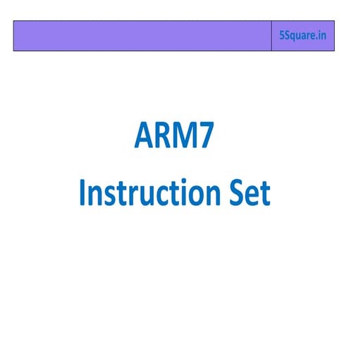Arm7 instruction set