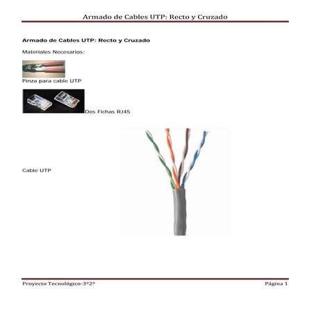 Armado de un cable utp