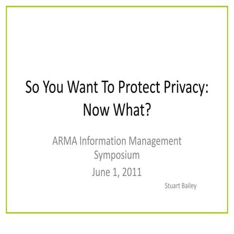 So You Want to Protect Privacy: Now What?