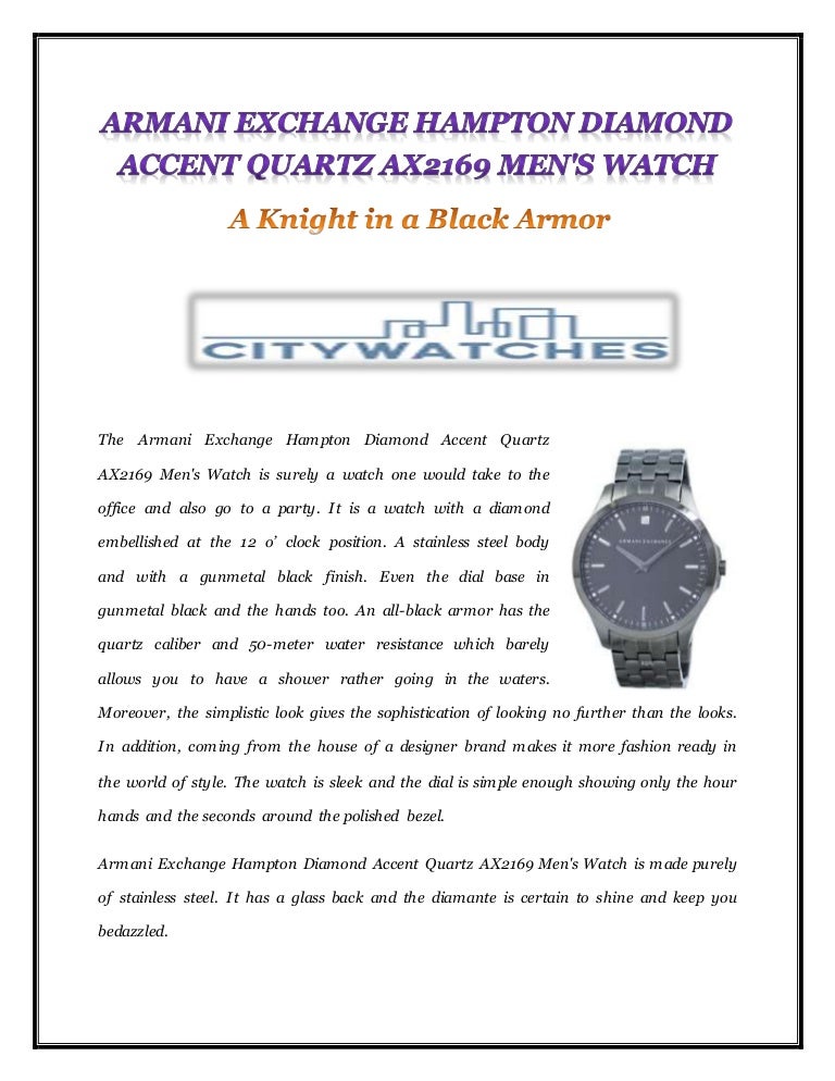 armani diamante watch