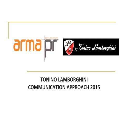 Arma presentation tonino lamborghini