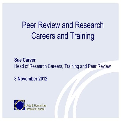 ARMA Research Careers and Training Nov 2012