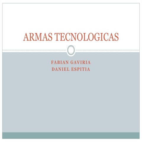 Armas tecnologicas