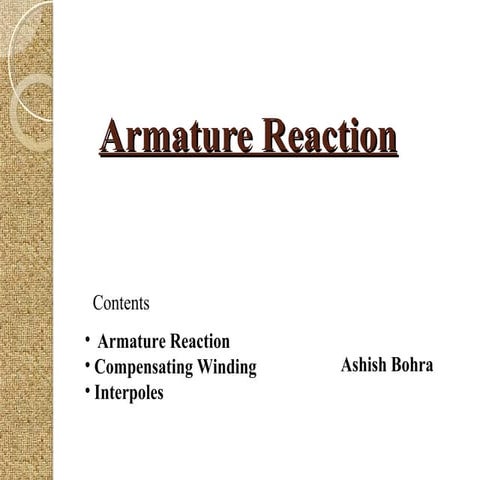 Armature reaction
