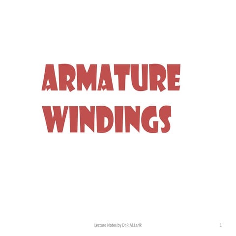Armature windings