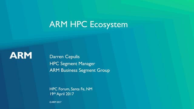 ARM HPC Ecosystem