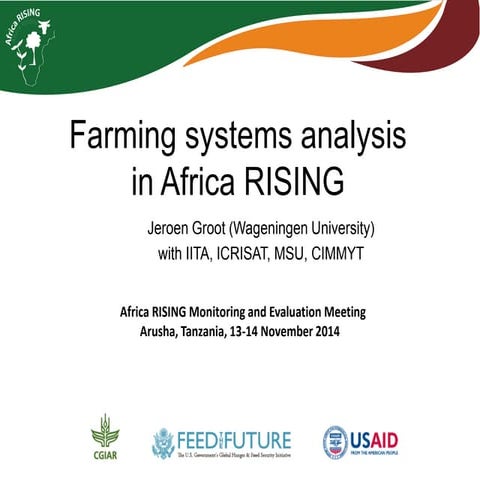 Farming systems analysis in Africa RISING
