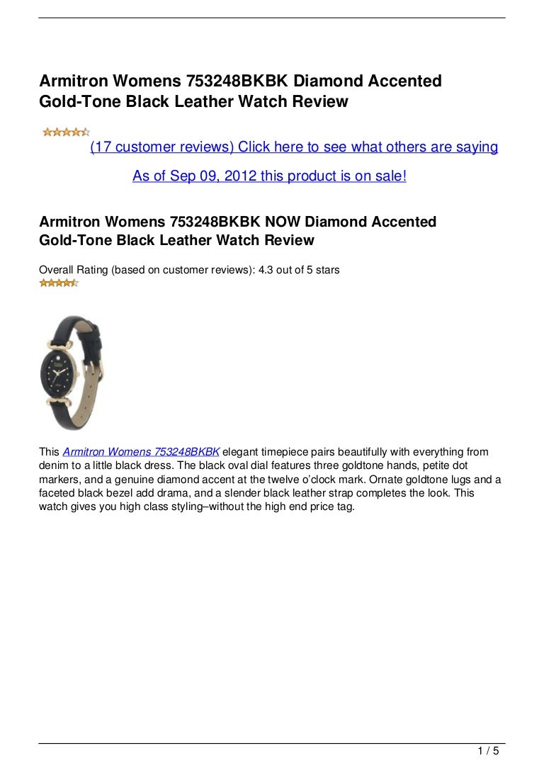 armitron diamond watch review