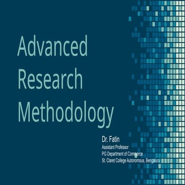 Mcom notes advanced research methodology | PPTX