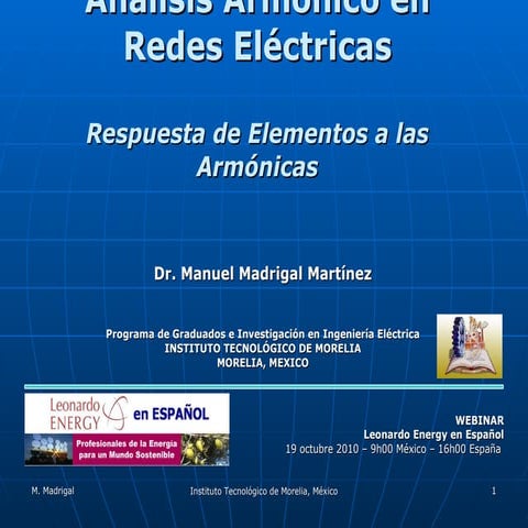 Armónicas de la red eléctrica - Respuesta de elementos