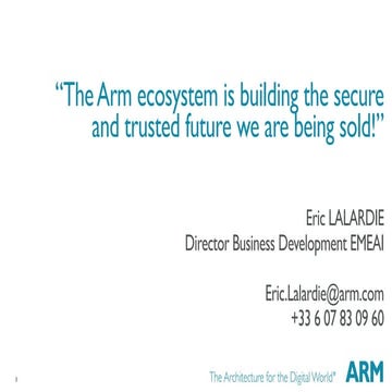 DWS15 - Future Digital Economy Forum - ARM - Eric Lalardie