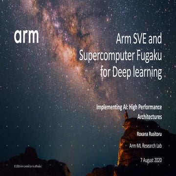 Implementing AI: High Performance Architectures: Arm SVE and Supercomputer Fu...