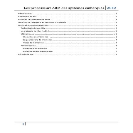 Arm système embarqué