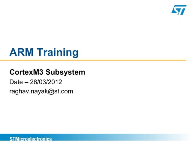 ARM Cortex-M3 Training