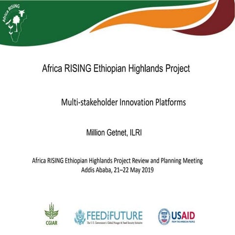 Africa RISING Ethiopian Highlands Project: Multi-stakeholder Innovation Platf...