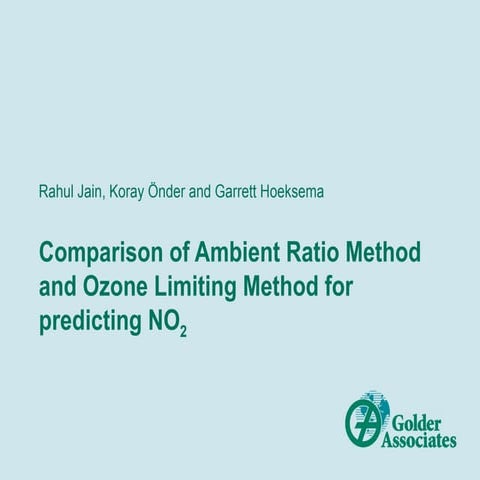 A&amp;WMA Conference 2011 - Ambient Ratio versus Ozone Limiting Method
