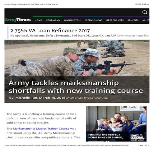 Inside the army's new marksmanship master trainer course | PDF