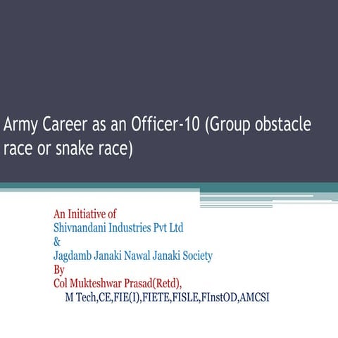 Group obstacle race for SSB