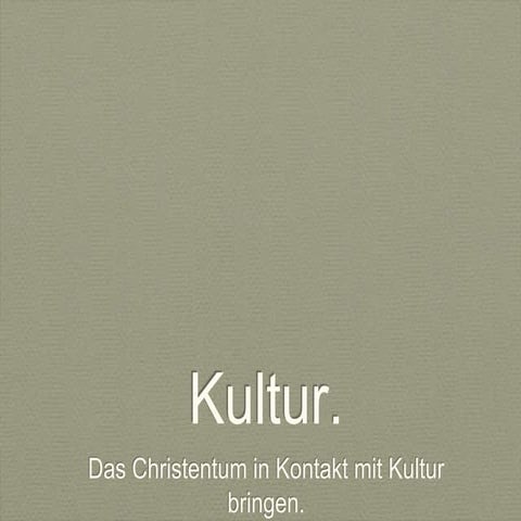 Arne Bachmann: KULTUR.