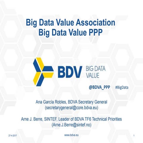 BDE-BDVA Webinar: Arne Berre and Ana Garcia slides for BDVA/BDE Webinar
