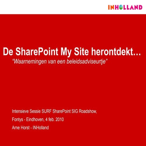 Arne Horst Surf Sharepoint Sig At Fontys 040210