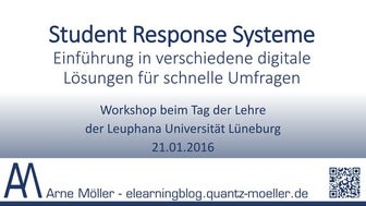 Workshop Abstimmungssysteme - Audience Response Systems