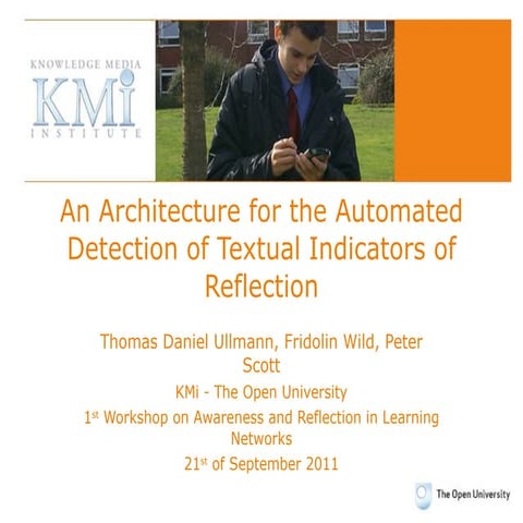 An Architecture for the Automated Detection of Textual Indicators of Reflection