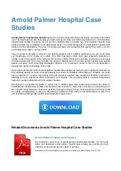 Video case project management at arnold palmer hospital essay 08 picture