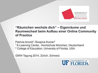 CoP_und_Lernraeume_GMW2014_Arnold_Kumar