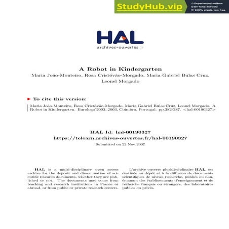 A Robot In Kindergarten