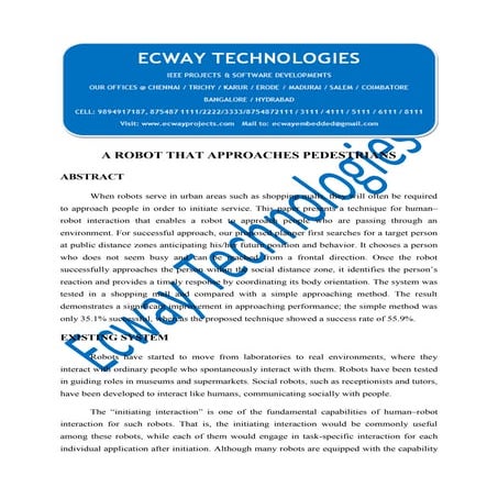 A robot that approaches pedestrians