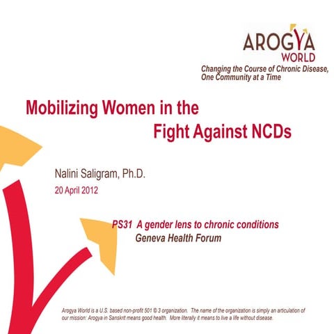 Mobilizing Women in the Fight Against NCDs
