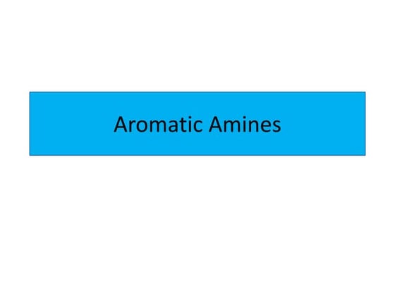 Methods of preparation of Aromatic amines | PDF