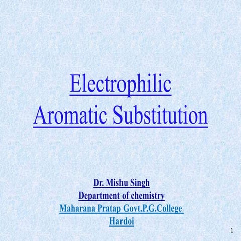 Aromatic electrophilic substitution mishu