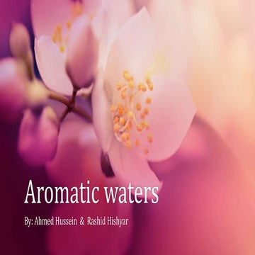 Aromatic waters