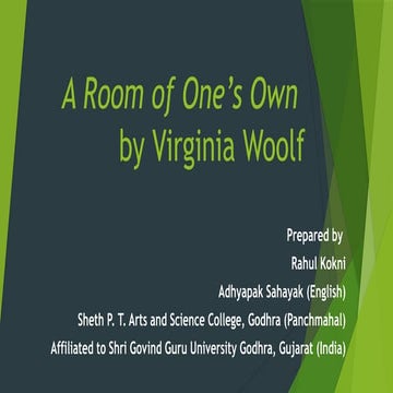 A ROOM OF ONE'S OWN BY VIRGINIA WOOLF .pptx