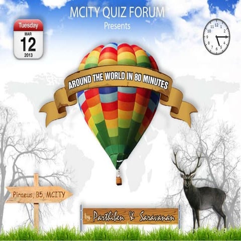 Around the World In 80 Minutes Quiz - 2013