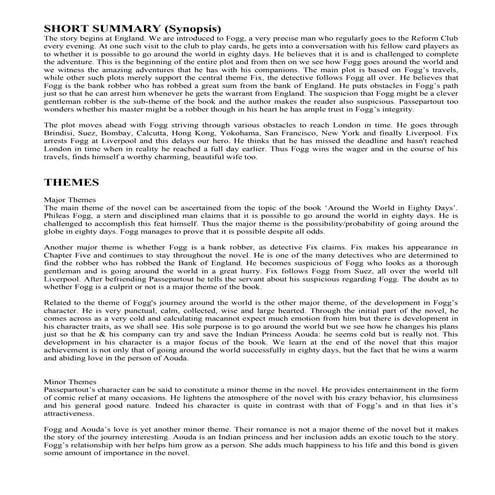 Around the world in 80days