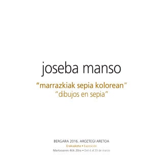 Joseba Manso "Marrazkiak sepia kolo...