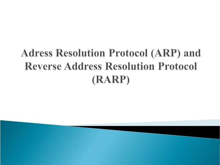 Arp and rarp