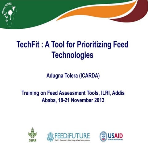 TechFit: A tool for prioritizing feed technologies 