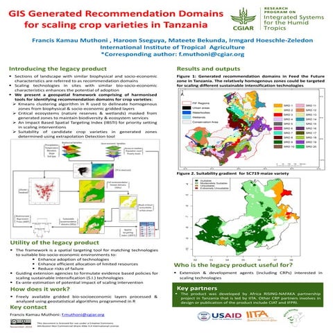GIS generated recommendation domains for scaling crop varieties in Tanzania