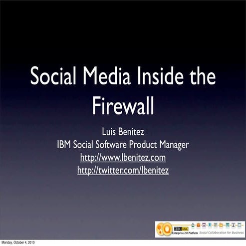IBM's use of social media behind the firewall