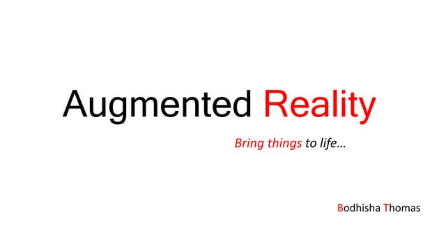 Augmented Reality