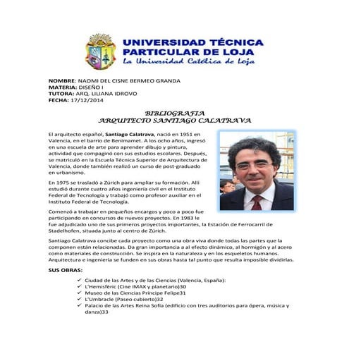 Arq. santiago calatrava 