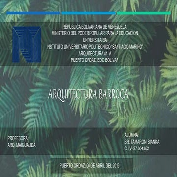 Arq barroca bianka tamaroni