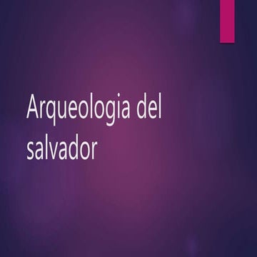 Arqueologia del salvador