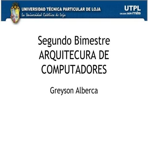 Arquitectura de Computadores II bimestre